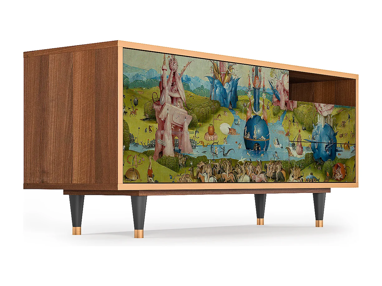 Meuble TV - 125х56х41 cm - T7 - The Garden 2 by Bosch, Noyer