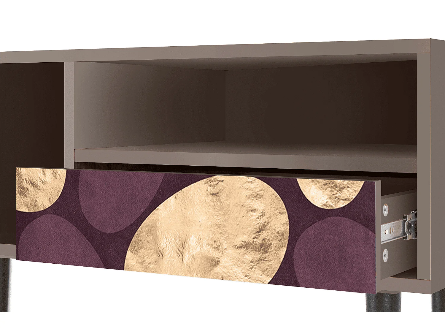 Szafka RTV - 115х59х48 cm - T3 - Fine Wine, Latte