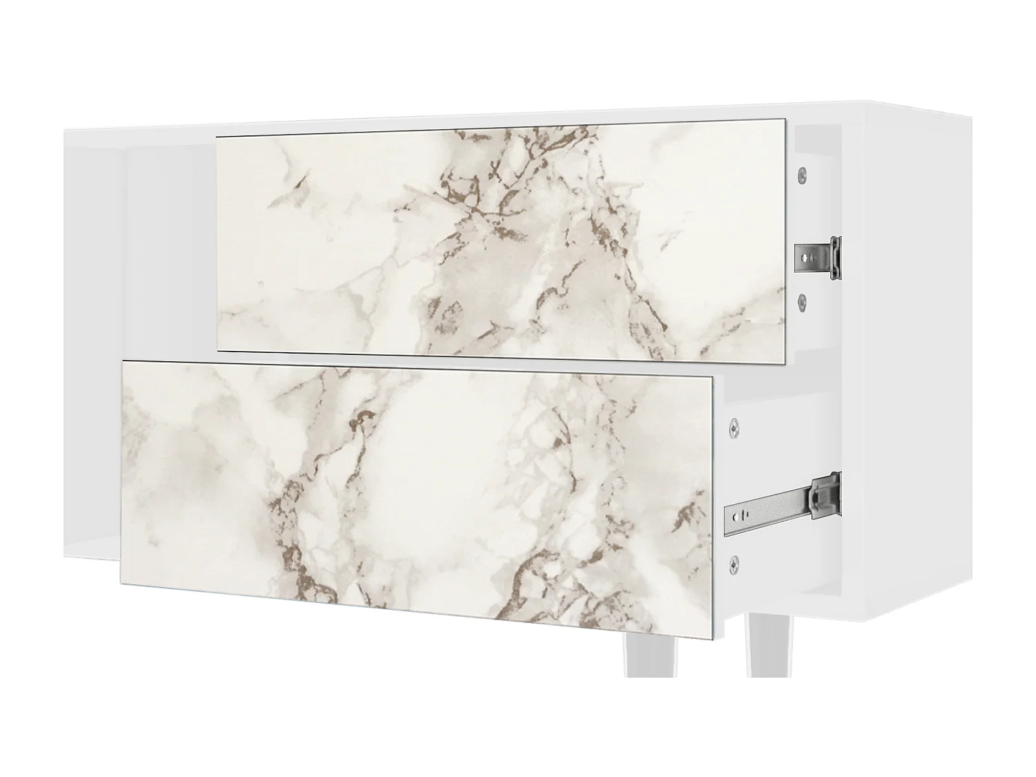 TV-Möbel - 170х69х48 cm - T1 - Milk Marble, Weiß