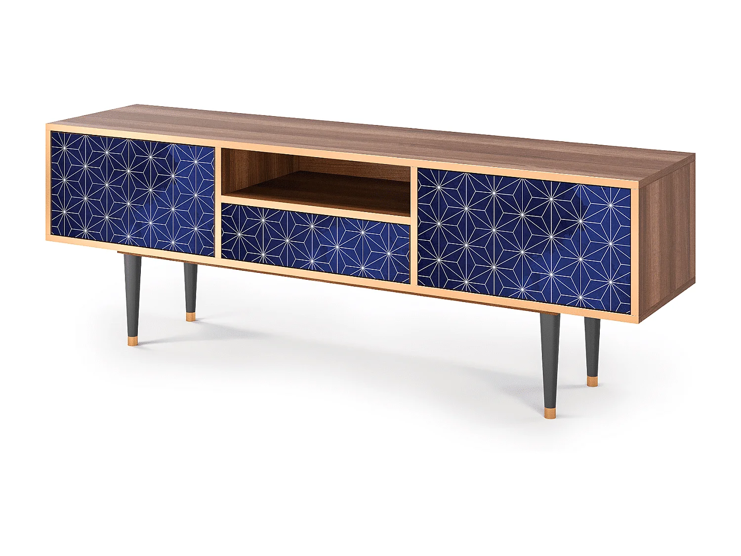 Mueble de TV - 170х59х41 cm - T6 - Milky Way, Nogal