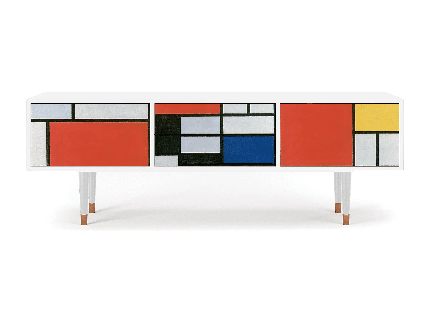 Mueble de TV - 170х59х48 cm - T4 - Composition, Blanco