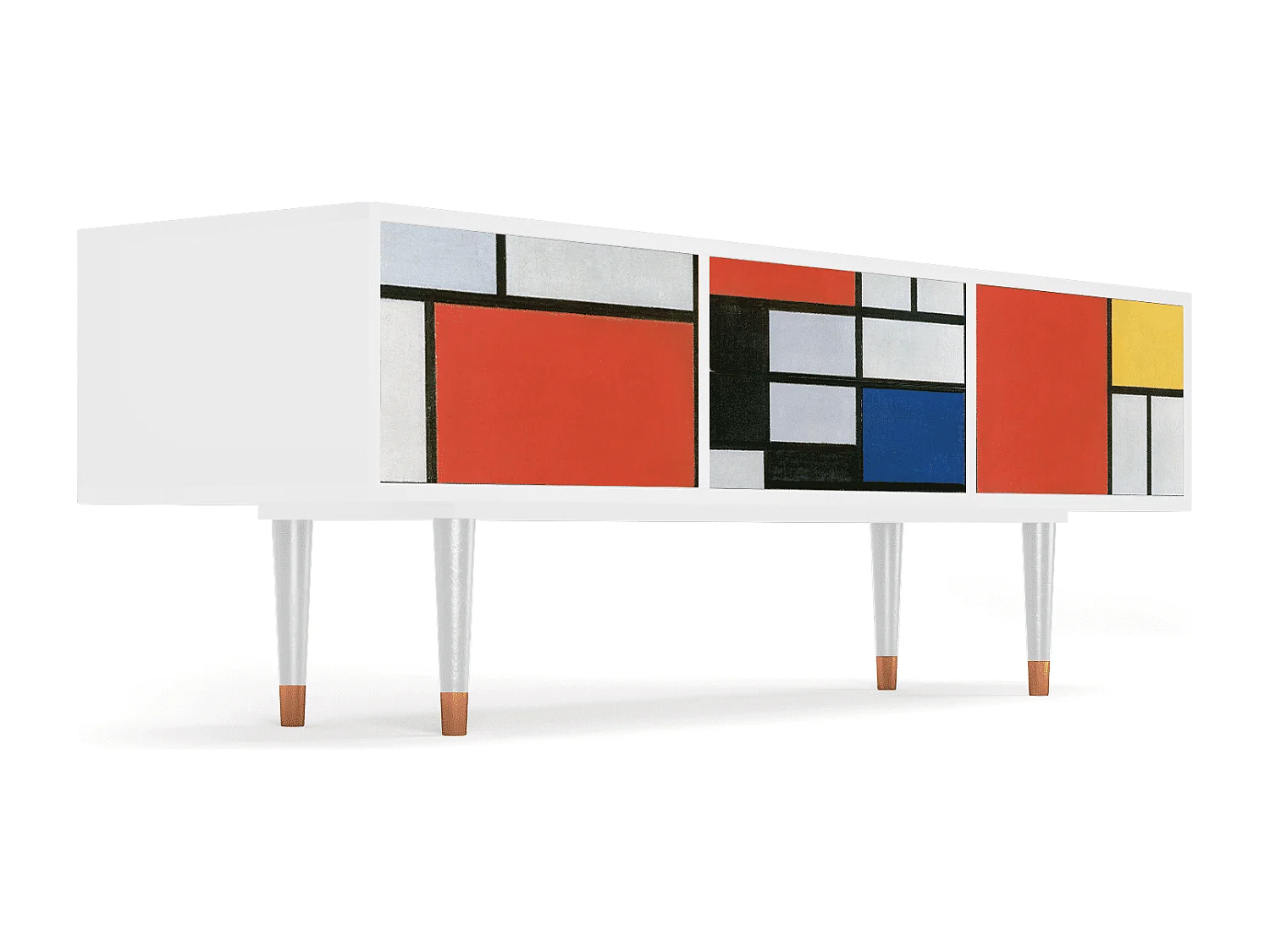 Mueble de TV - 170х59х48 cm - T4 - Composition, Blanco