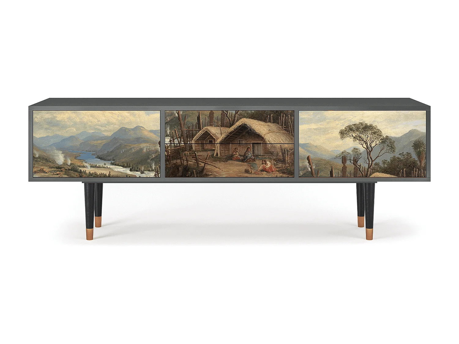 Meuble TV - 170х59х48 cm - T4 - View Across the Plains , Anthracite