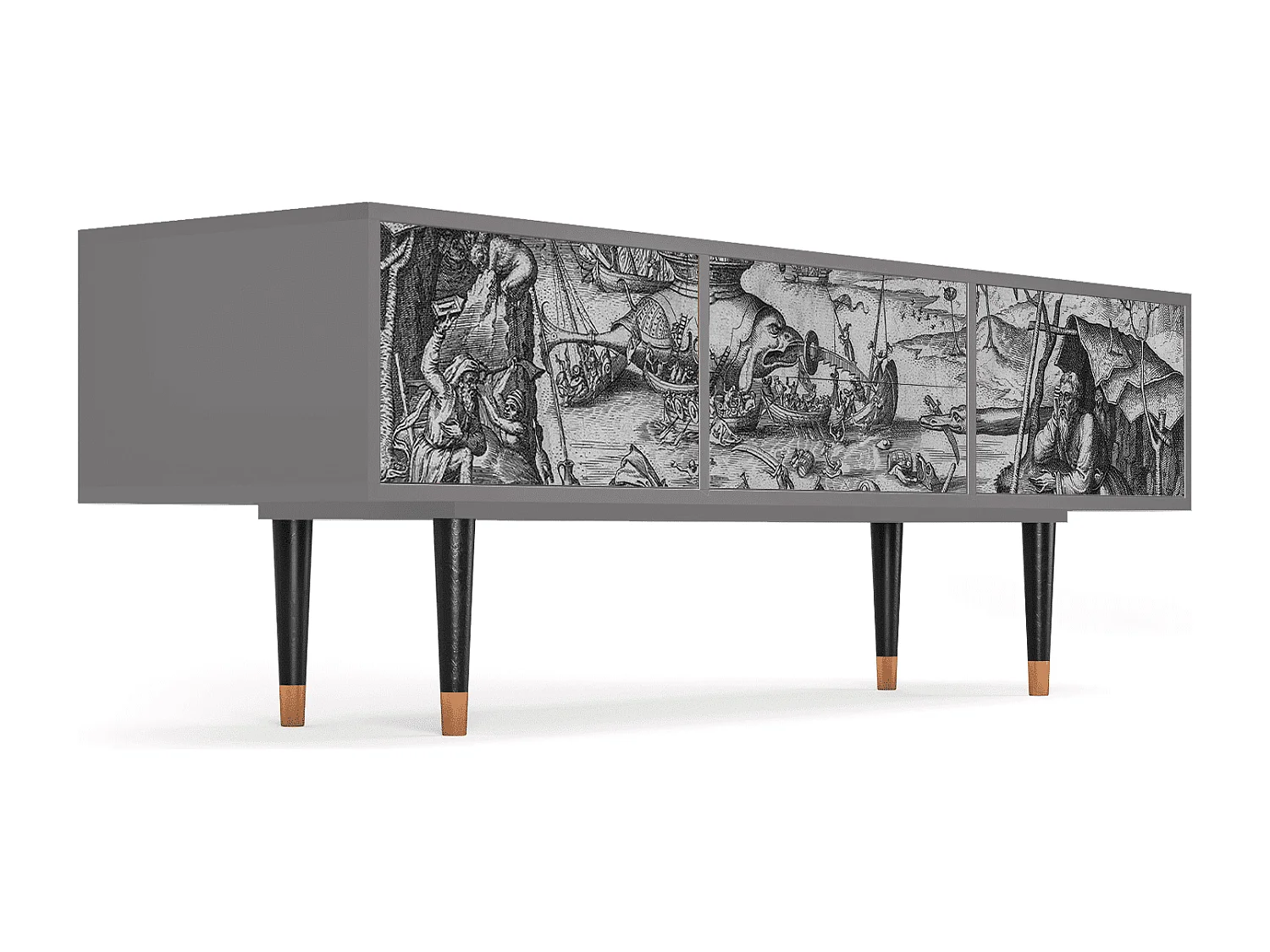 TV-meubel - 170х59х48 cm - T4 - The Temptation, Grijs