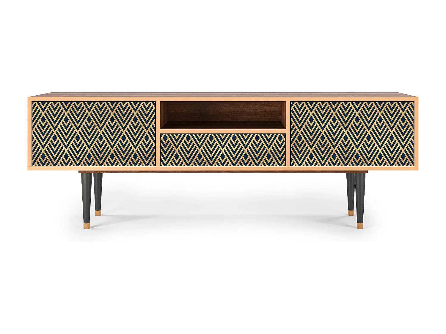 TV-Möbel - 170х59х41 cm - T6 - Egypt Triangles, Walnuss