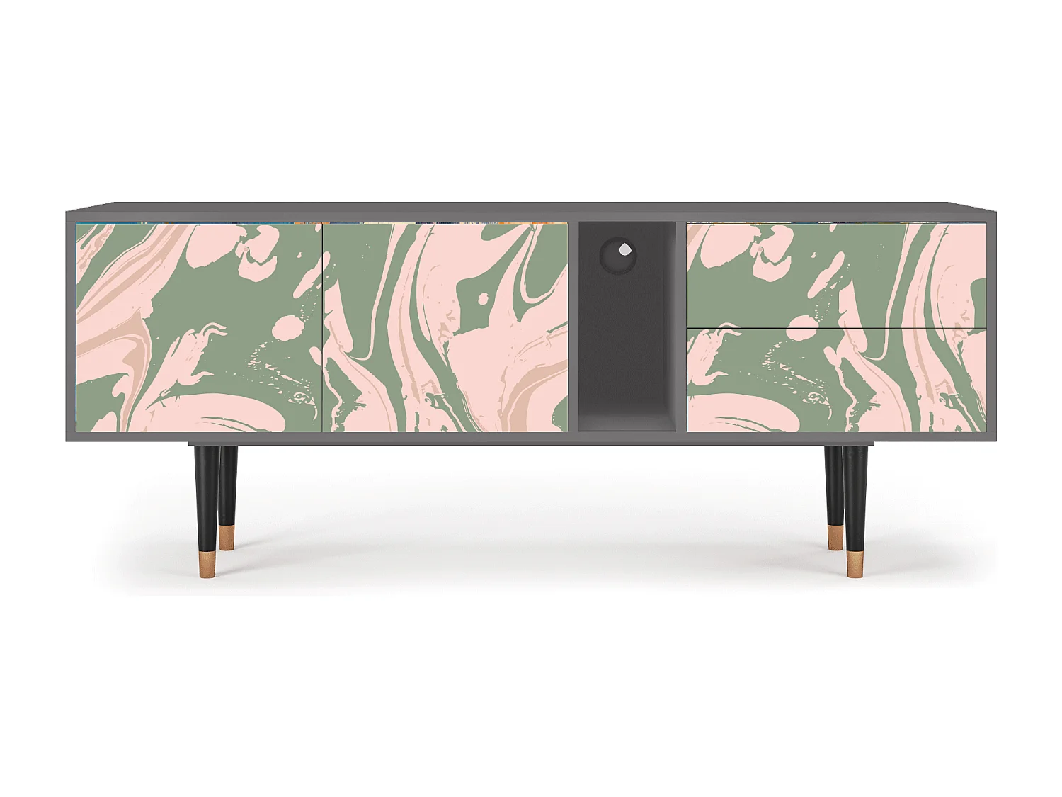 Mobile TV - 170х69х48 cm - T1 - Aquarelle, Grigio