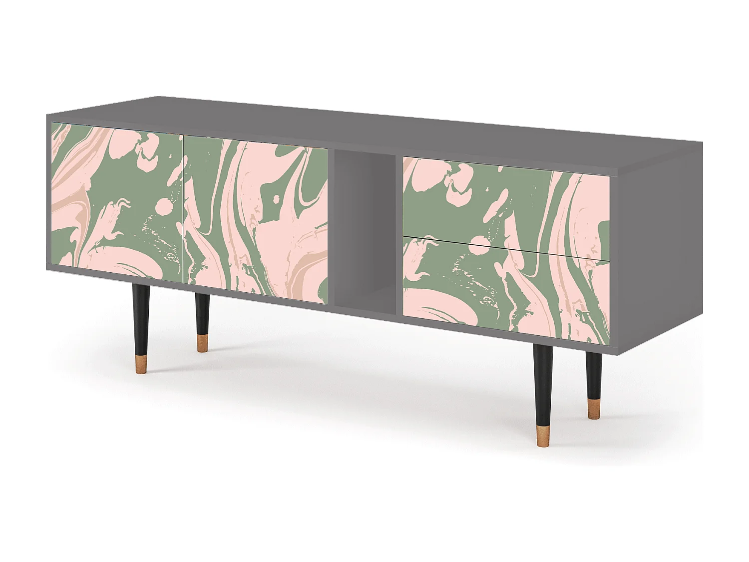 Mobile TV - 170х69х48 cm - T1 - Aquarelle, Grigio