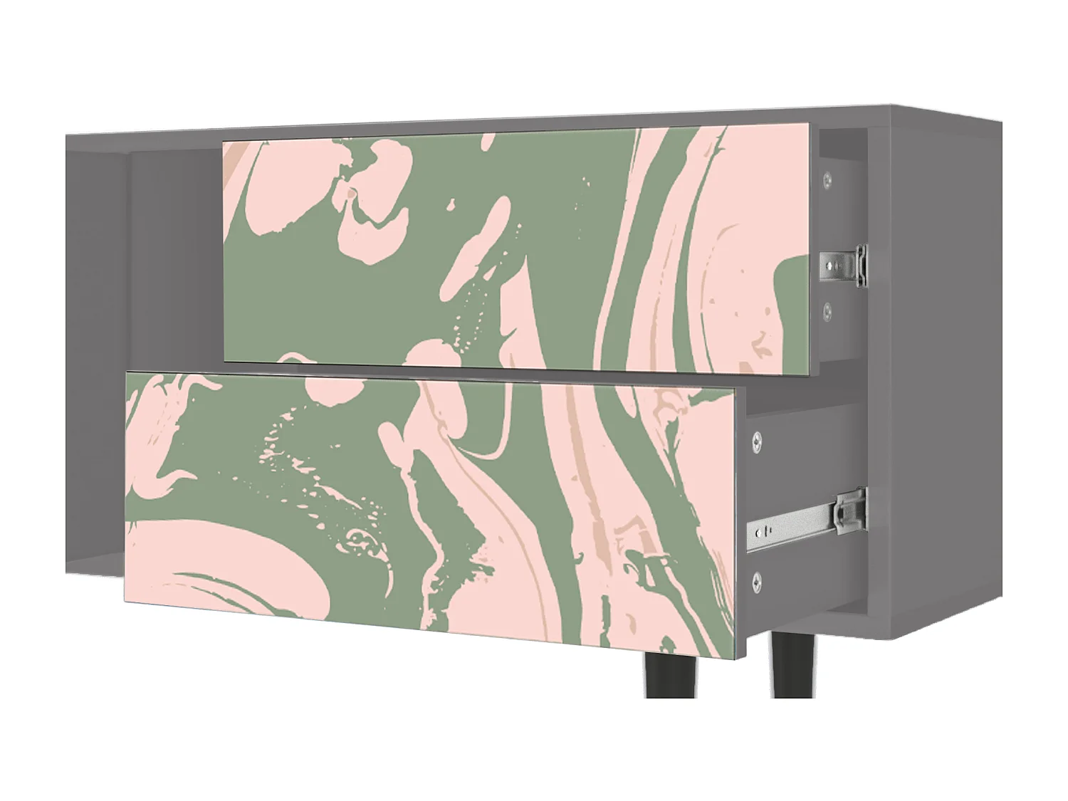 Mobile TV - 170х69х48 cm - T1 - Aquarelle, Grigio