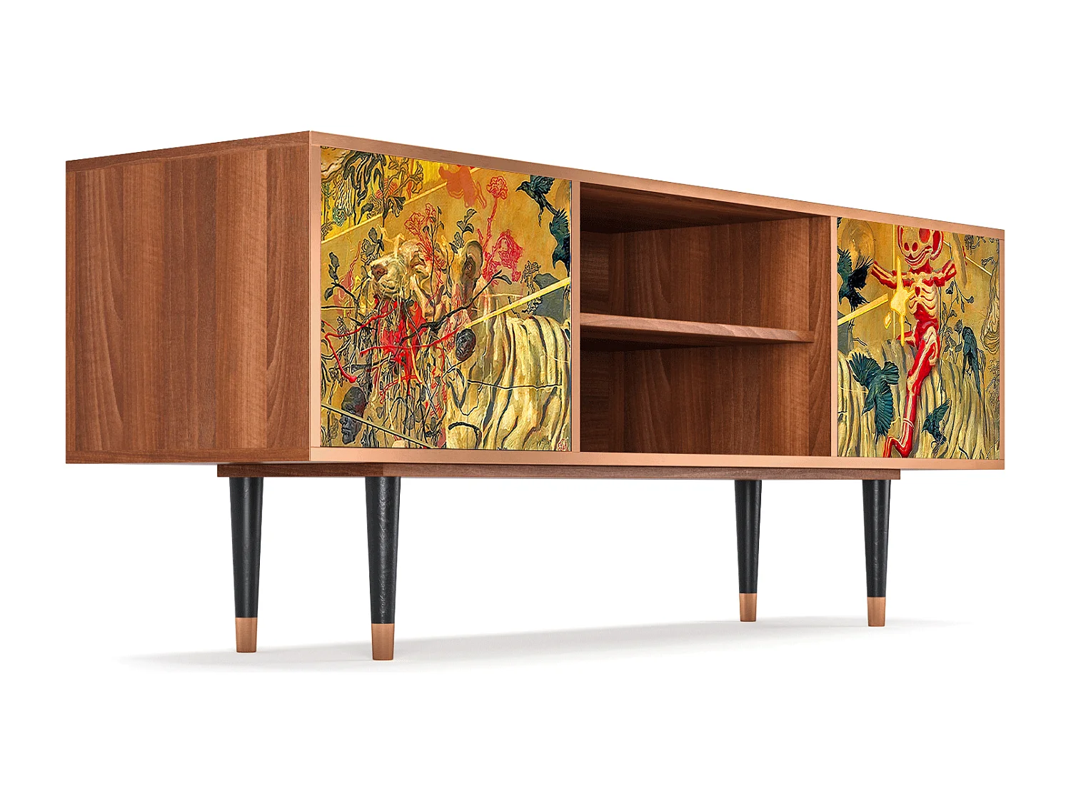 Meuble TV - 170х69х48 cm - T2 - Blood by James Jean, Noyer