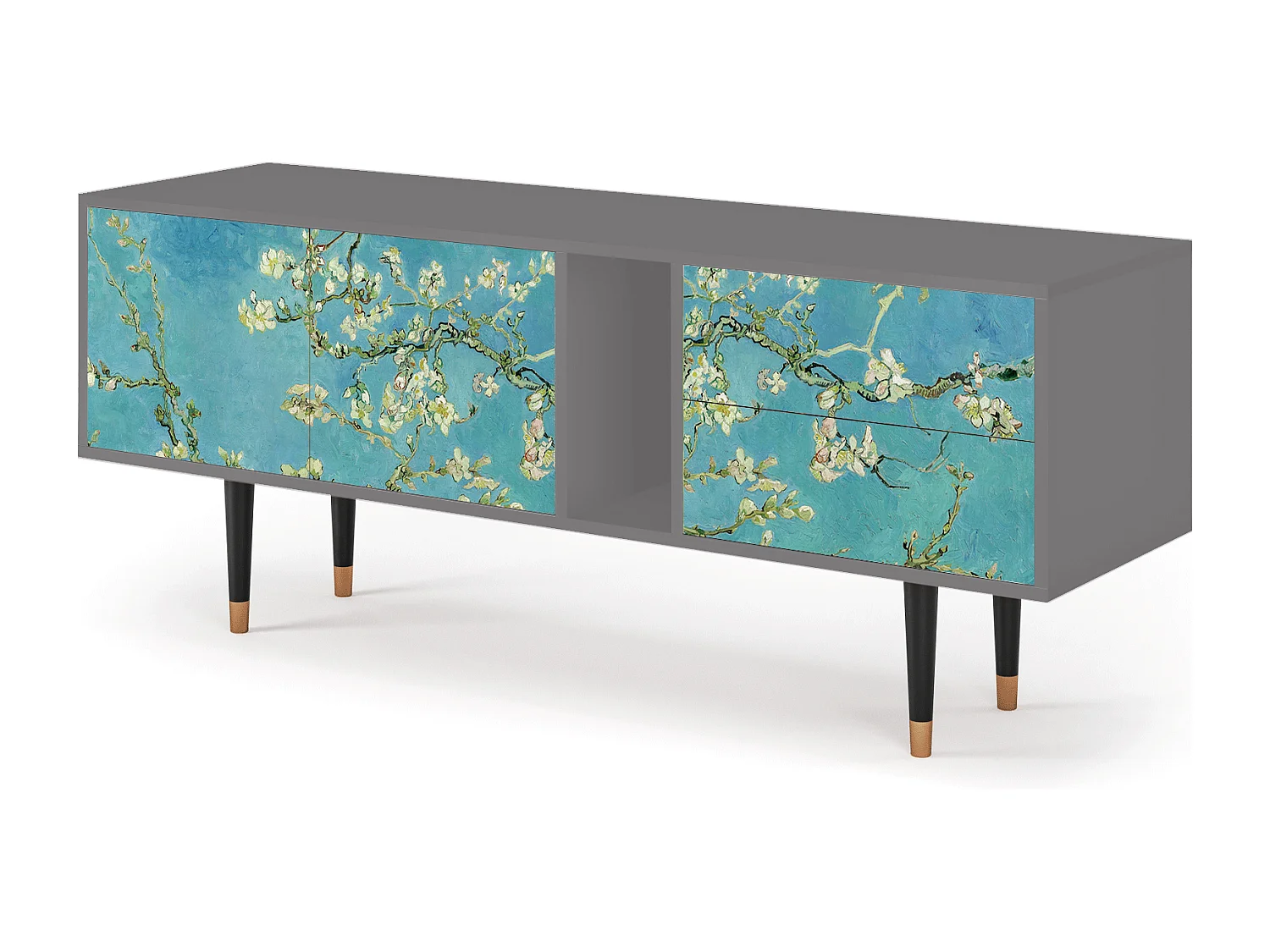 Mobile TV - 170х69х48 cm - T1 - Almond Blossom, Grigio