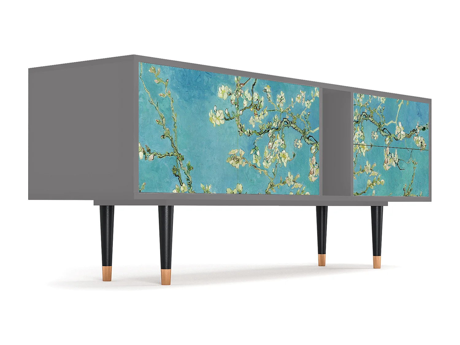 Mobile TV - 170х69х48 cm - T1 - Almond Blossom, Grigio