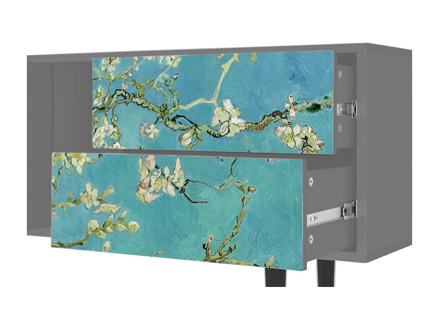 Mobile TV - 170х69х48 cm - T1 - Almond Blossom, Grigio