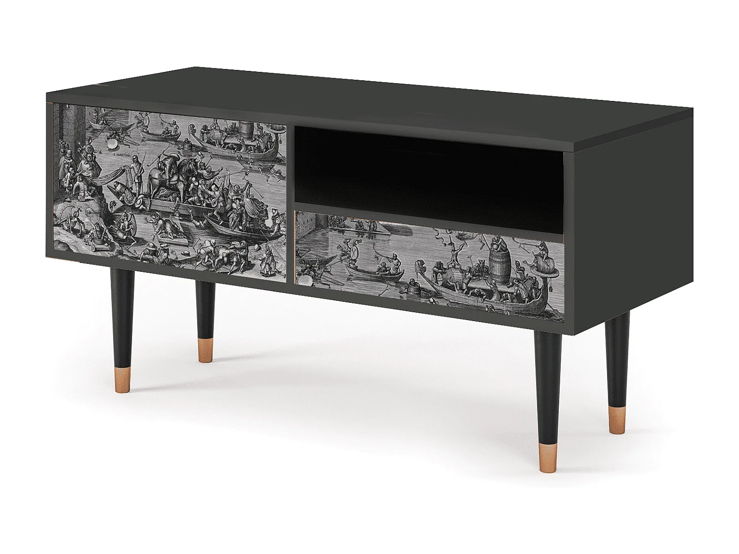Meuble TV - 115х59х48 cm - T3 - Saint Martin, Anthracite