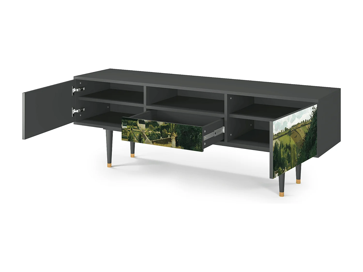 TV-meubel - 170х59х41 cm - T6 - Jalais Hill by Pissarro, Antraciet