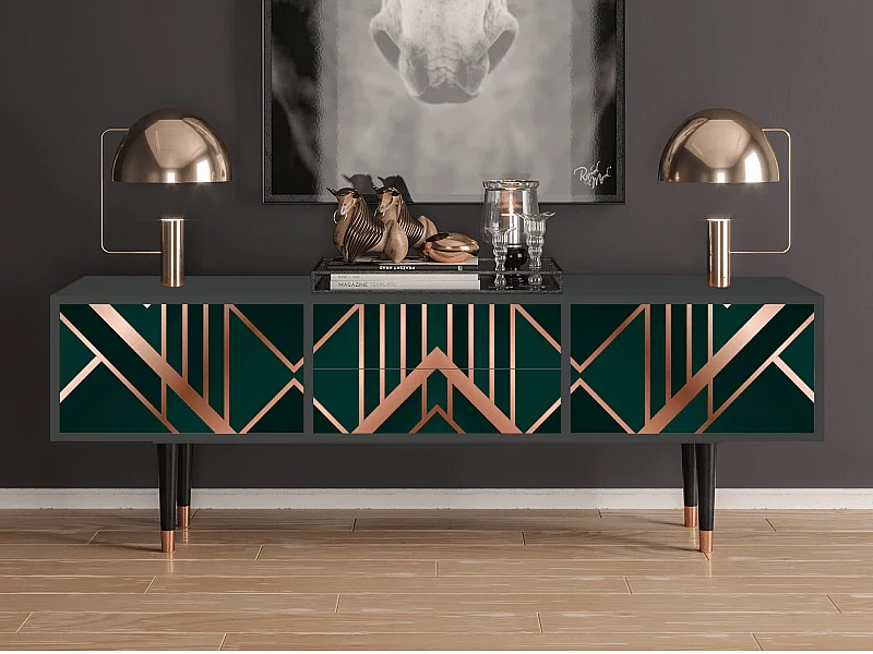 TV-meubel - 170х59х48 cm - T4 - Emerald Gatsby, Antraciet