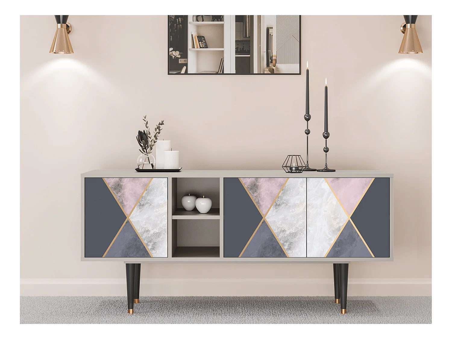 Meuble TV - 150х69х41 cm - T5 - Ideal Harmony, Sable
