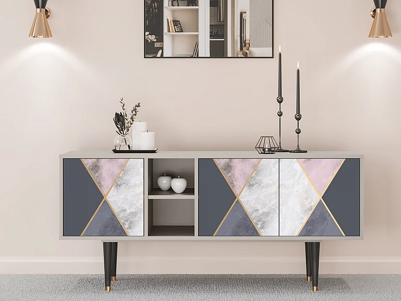 Szafka RTV - 150х69х41 cm - T5 - Ideal Harmony, Piaskowy