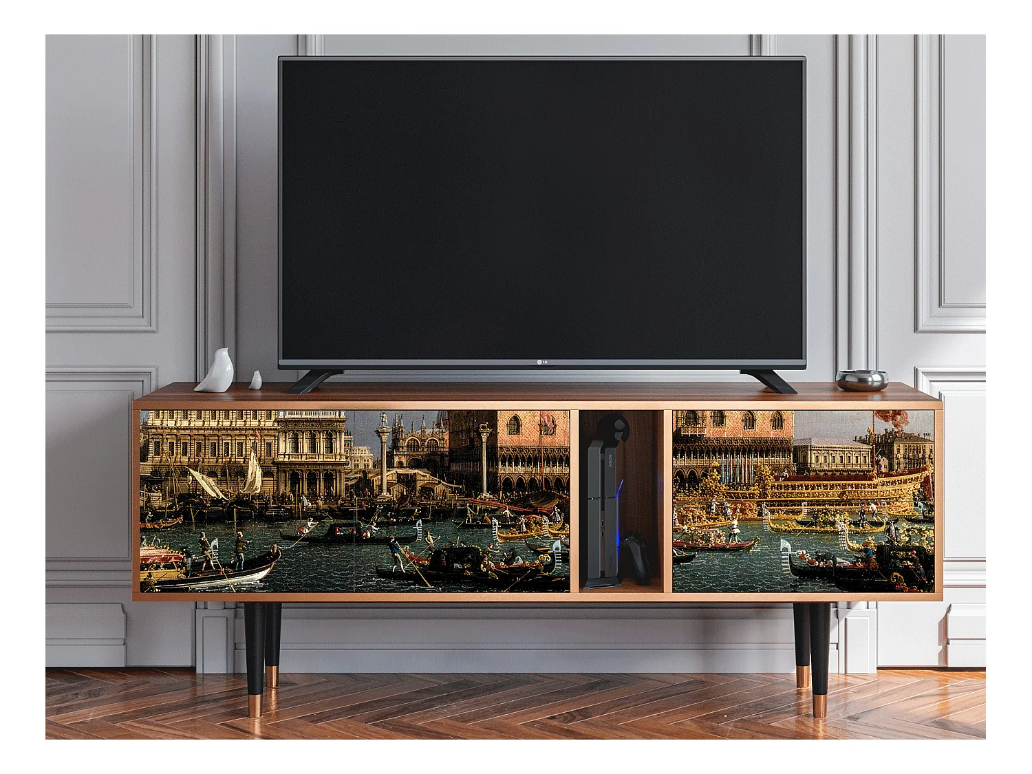 Szafka RTV - 170х69х48 cm - T1 - The Bucintoro, Orzech