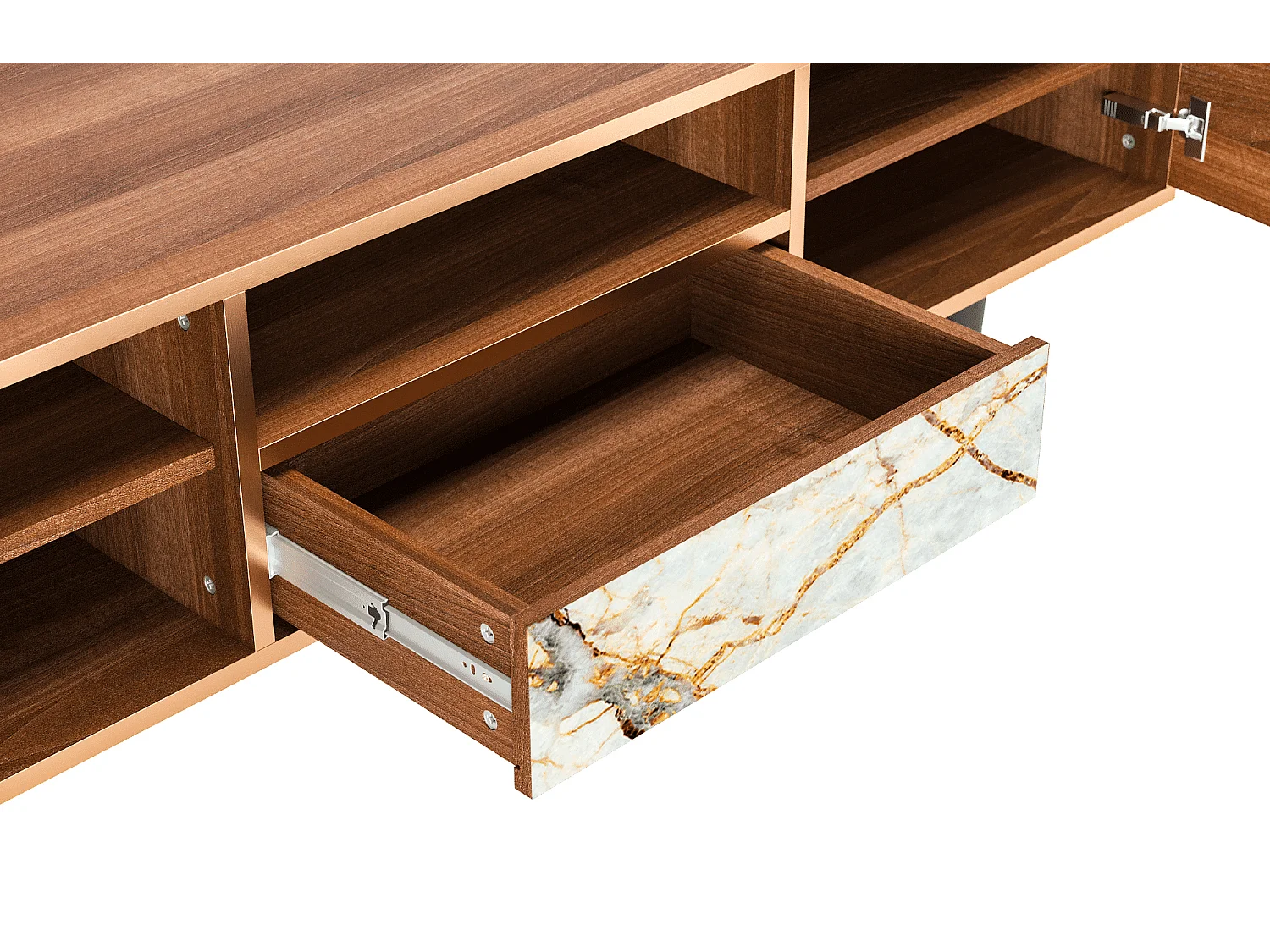 Mobile TV - 170х59х41 cm - T6 - Sabbiay Marble, Noce