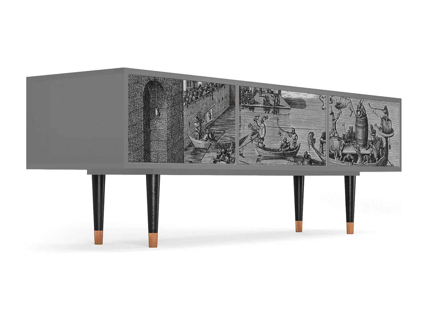 TV-meubel - 170х59х48 cm - T4 - Saint Martin, Grijs