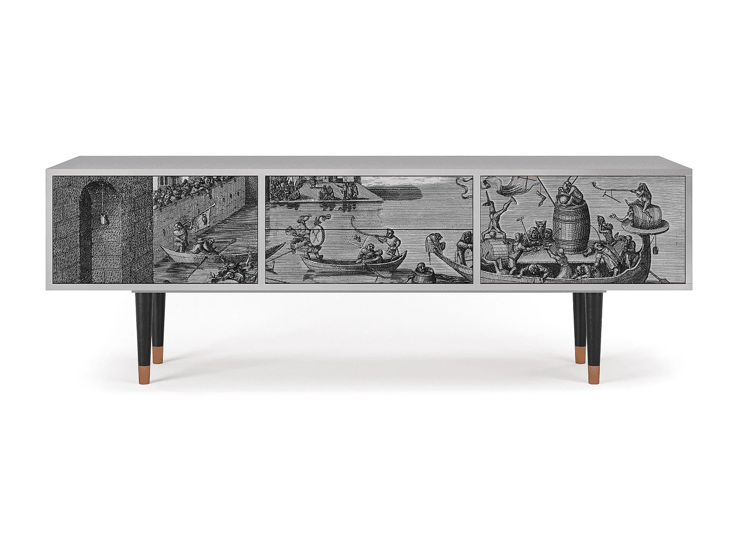 Meuble TV - 170х59х48 cm - T4 - Saint Martin, Gris