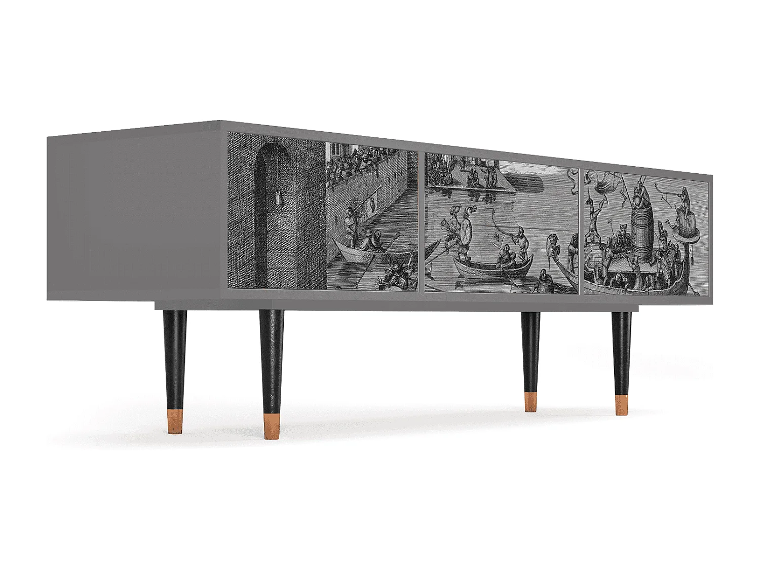 Mobile TV - 170х59х48 cm - T4 - Saint Martin, Grigio