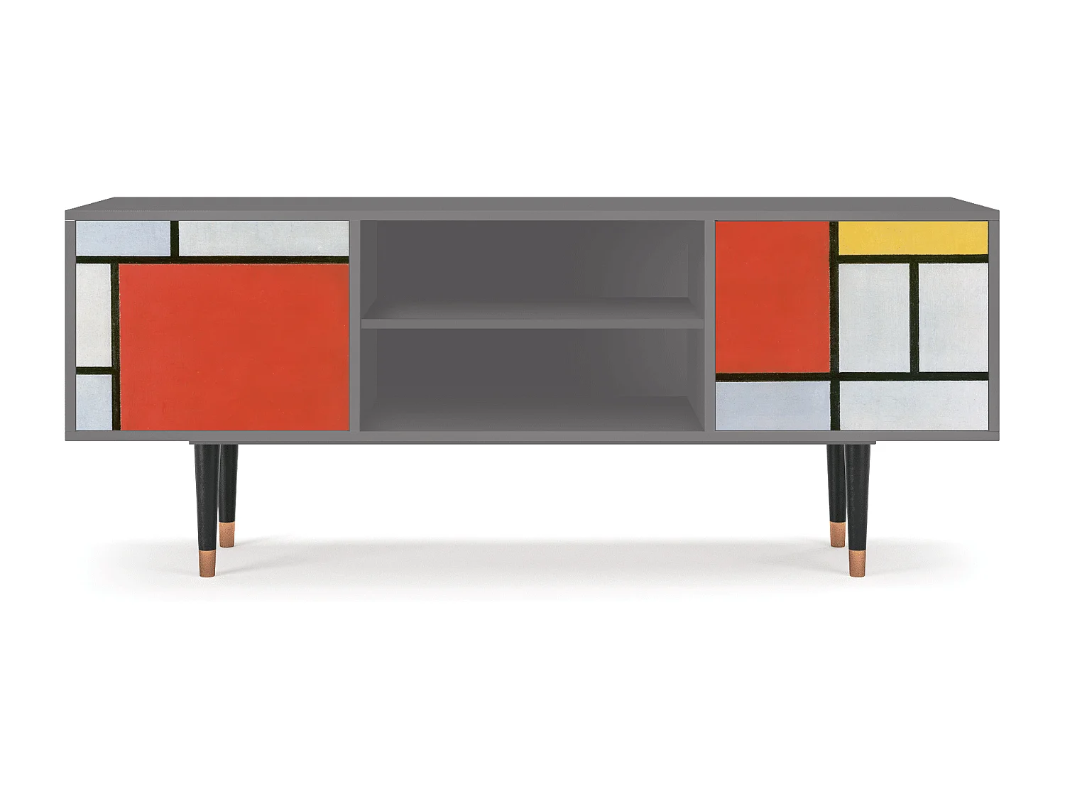 Szafka RTV - 170х69х48 cm - T2 - Composition, Szary