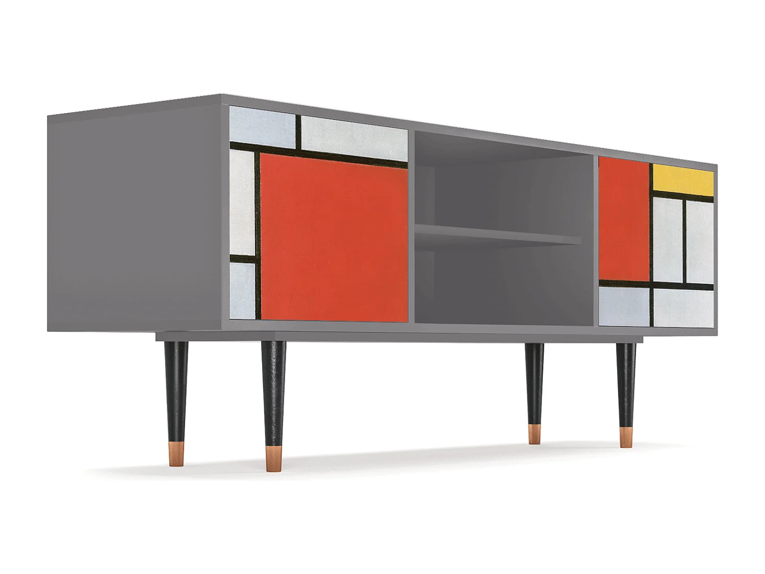 Szafka RTV - 170х69х48 cm - T2 - Composition, Szary