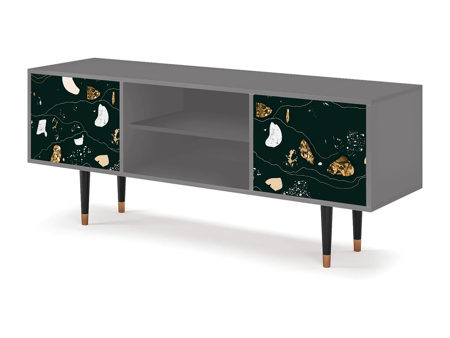 Meuble TV - 170х69х48 cm - T2 - Space Rocks, Gris