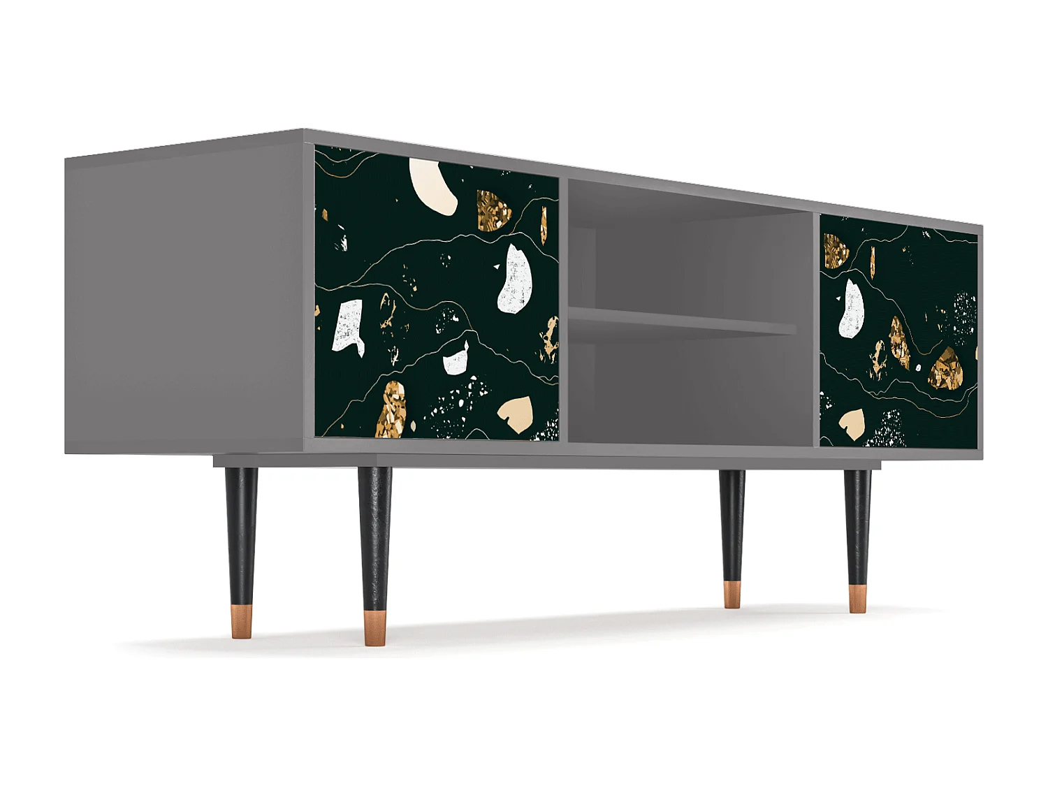 Meuble TV - 170х69х48 cm - T2 - Space Rocks, Gris