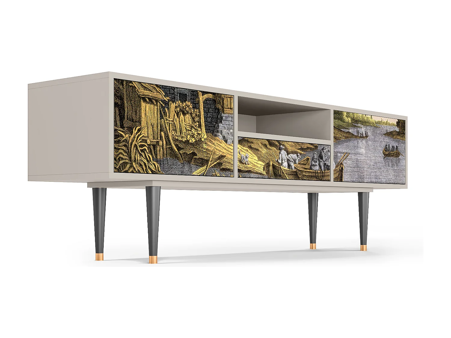 TV-Möbel - 170х59х41 cm - T6 - Mill along a River, Sand