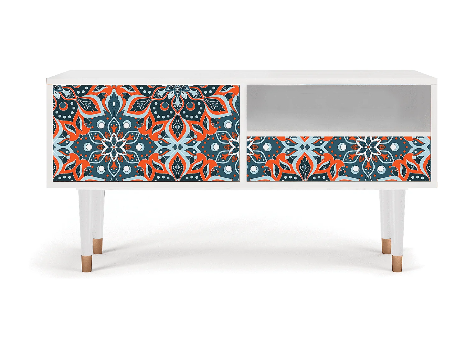 Meuble TV - 115х59х48 cm - T3 - Fire Beetle, Blanc