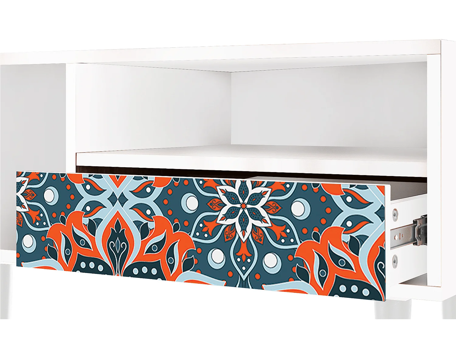 Meuble TV - 115х59х48 cm - T3 - Fire Beetle, Blanc