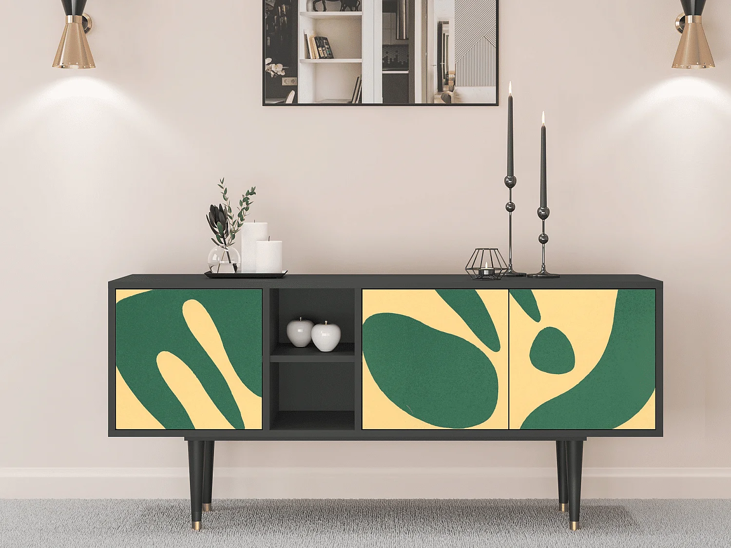 Meuble TV - 150х69х41 cm - T5 - Constellations by Arp, Anthracite