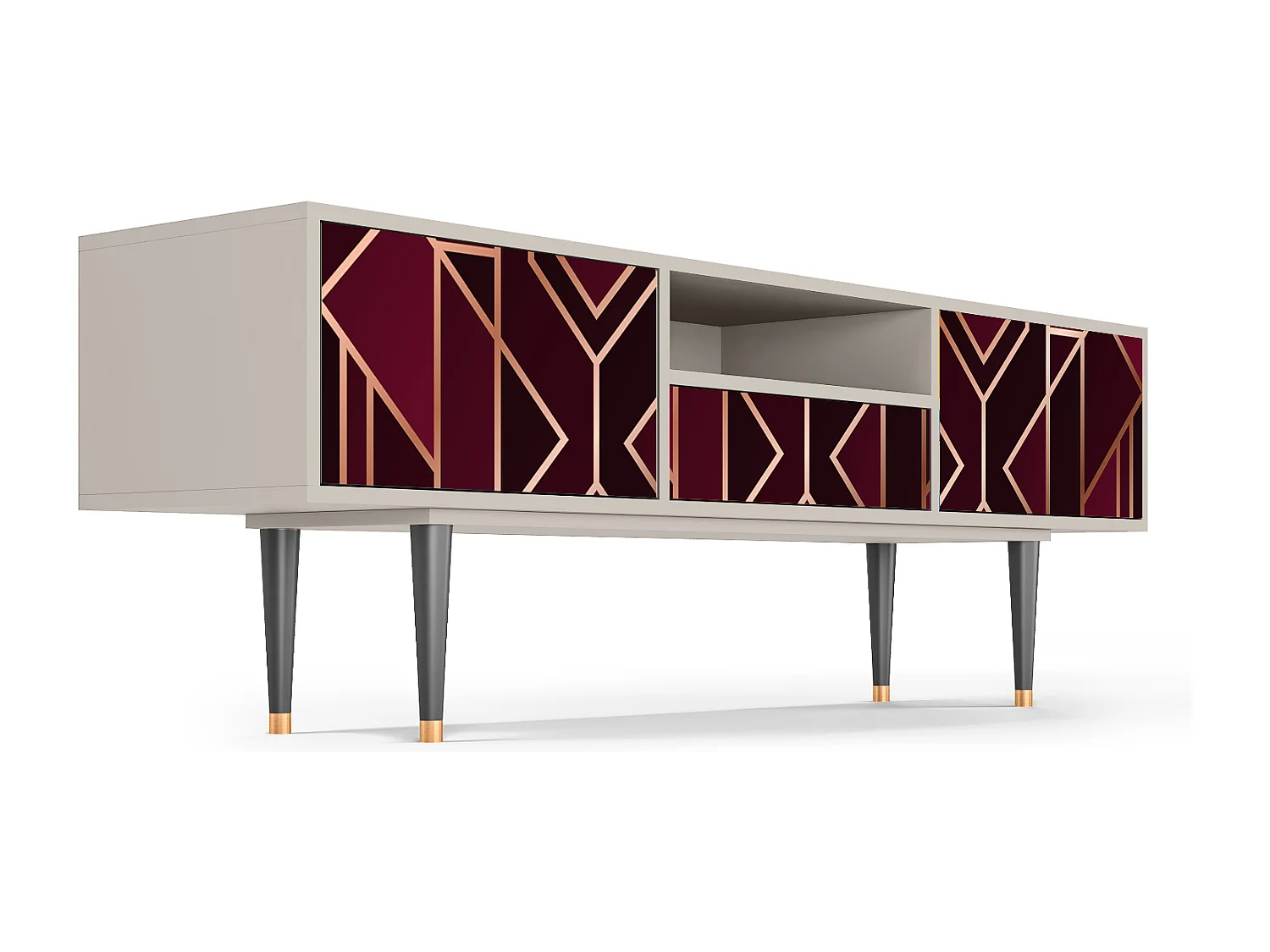 TV-Möbel - 170х59х41 cm - T6 - Burgundy Jewelery, Sand