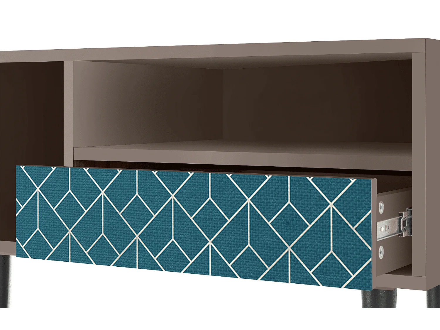 TV-meubel - 115х59х48 cm - T3 - Turquoise Geometry, Latte