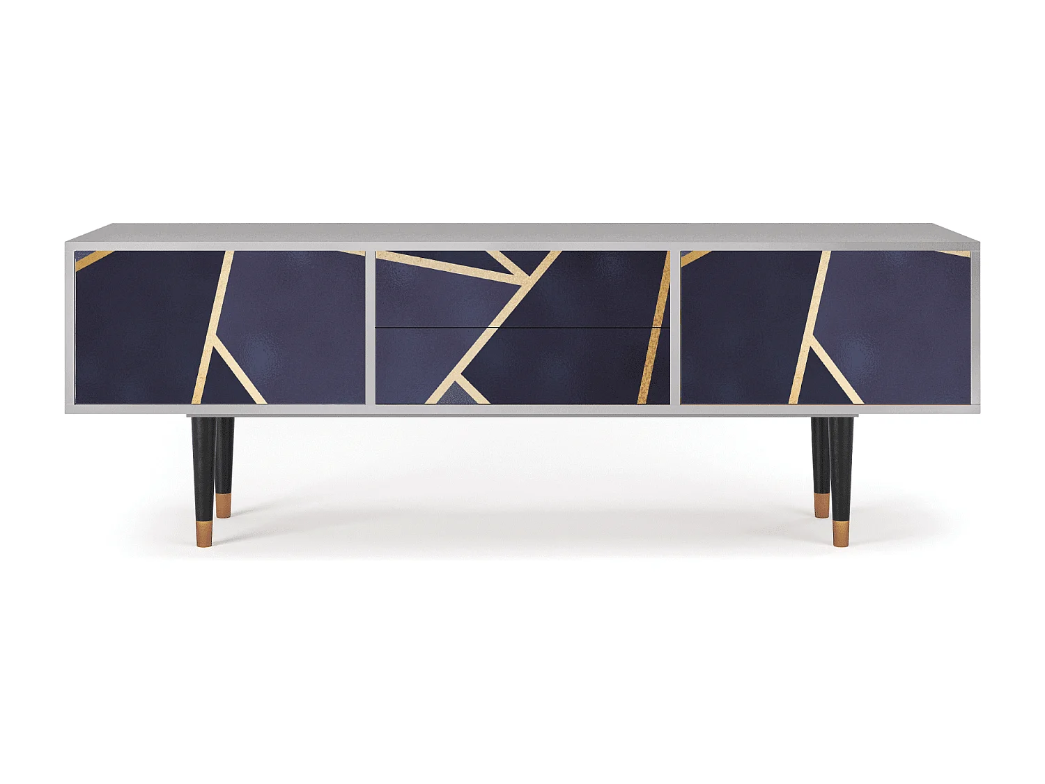 Szafka RTV - 170х59х48 cm - T4 - The Amethyst, Szary