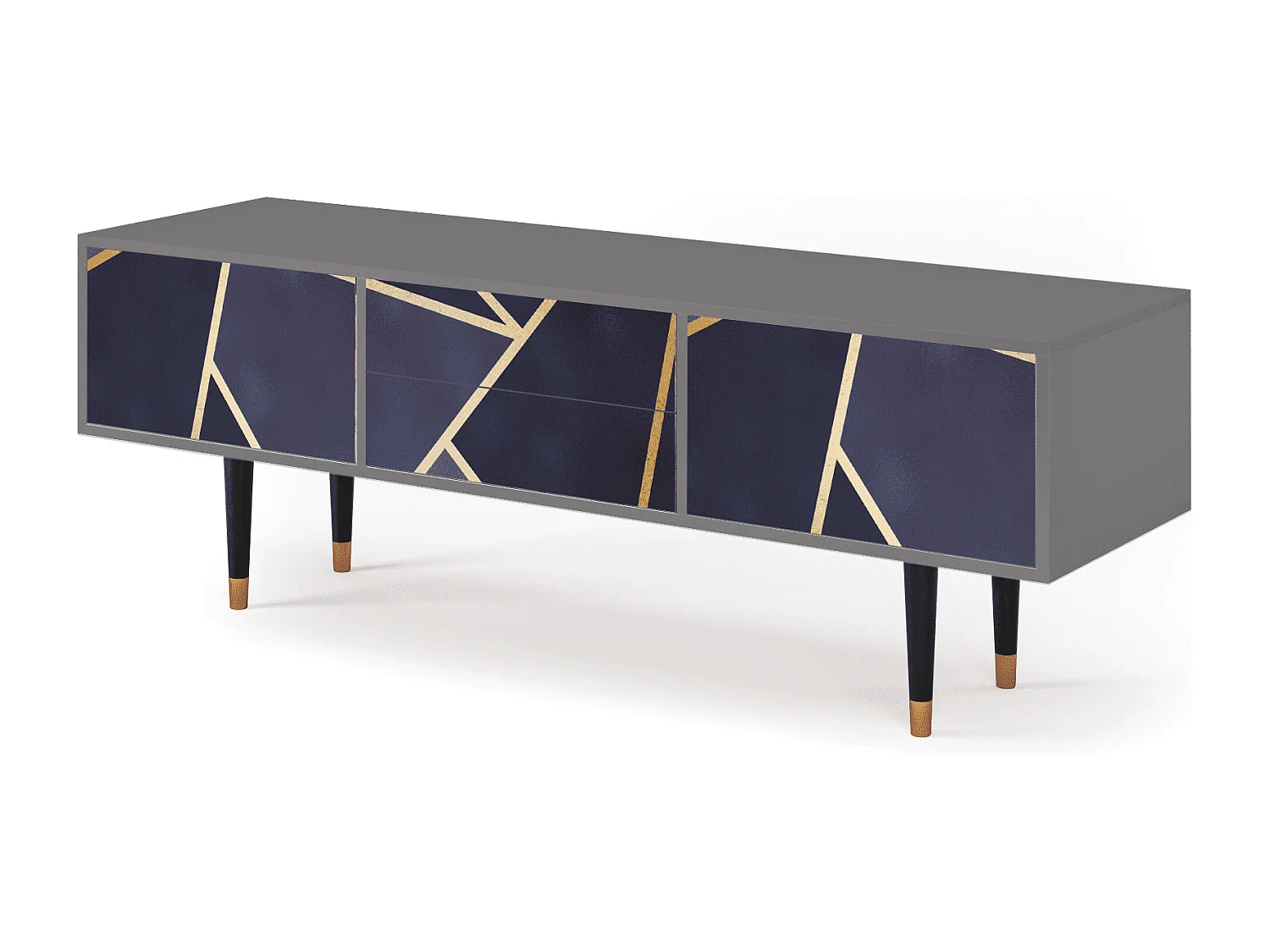 Szafka RTV - 170х59х48 cm - T4 - The Amethyst, Szary