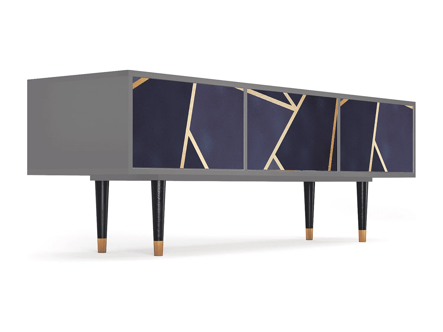 Szafka RTV - 170х59х48 cm - T4 - The Amethyst, Szary