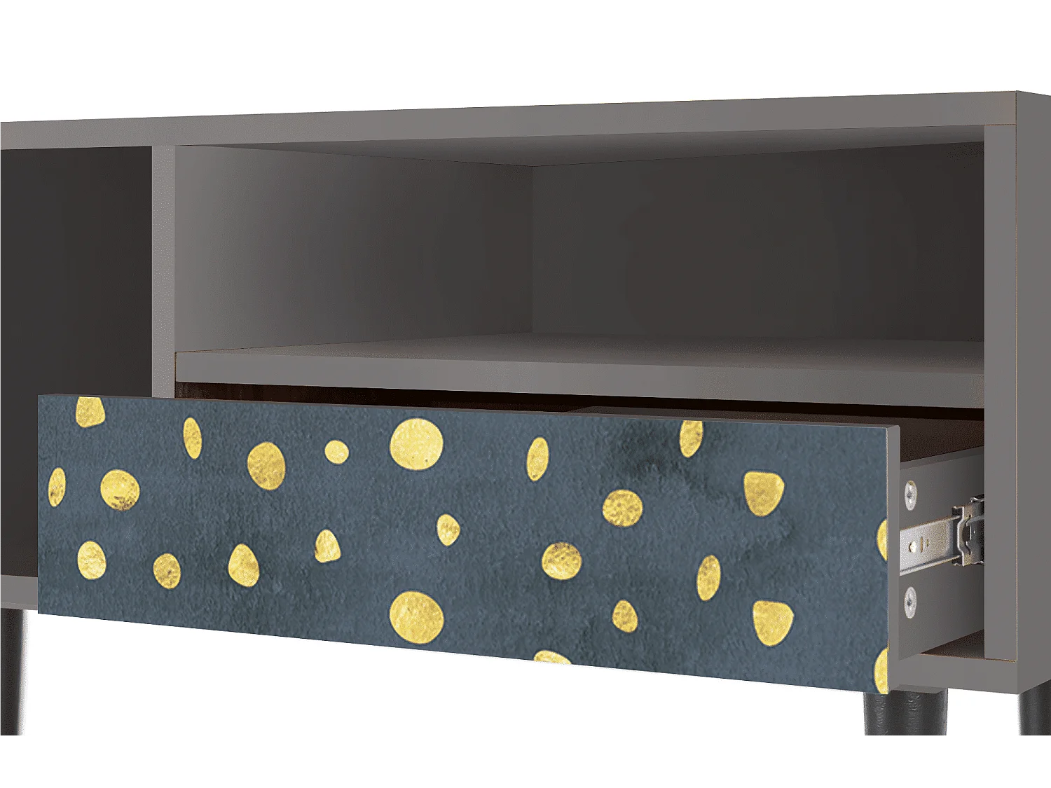 Szafka RTV - 115х59х48 cm - T3 - Foggy Lights, Szary