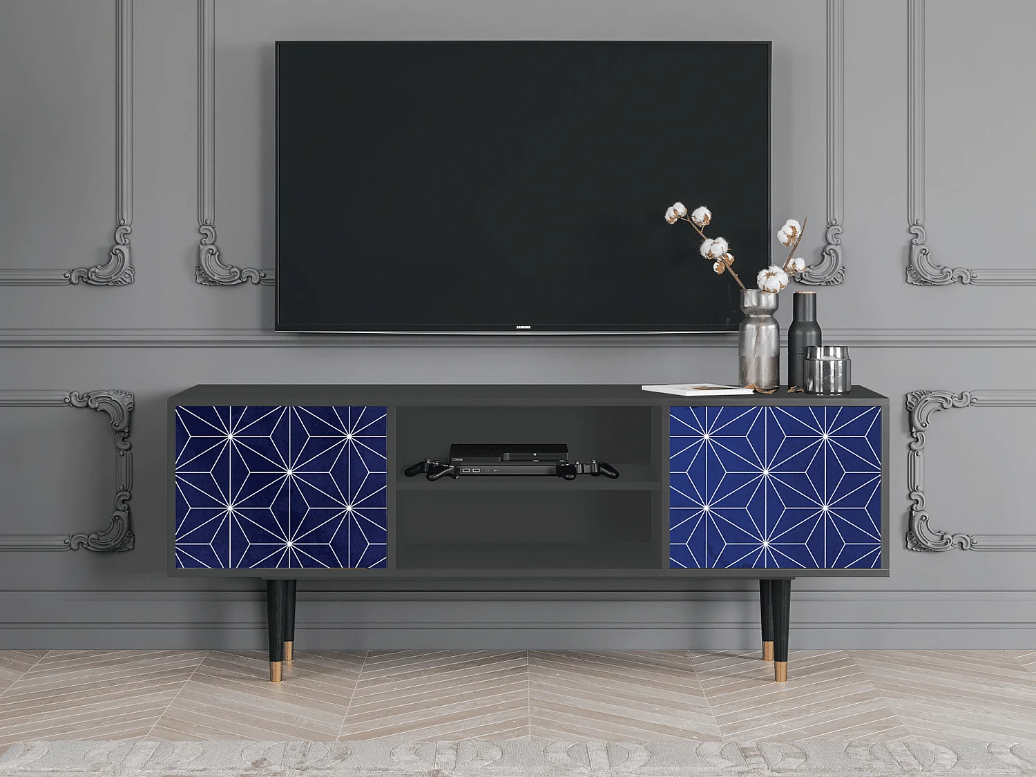 TV-meubel - 170х69х48 cm - T2 - Milky Way, Antraciet