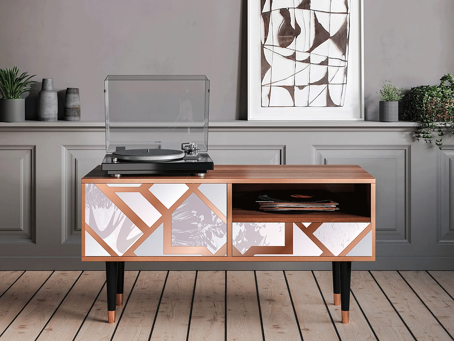 TV-Möbel - 115х59х48 cm - T3 - Pastel Fairytale, Walnuss