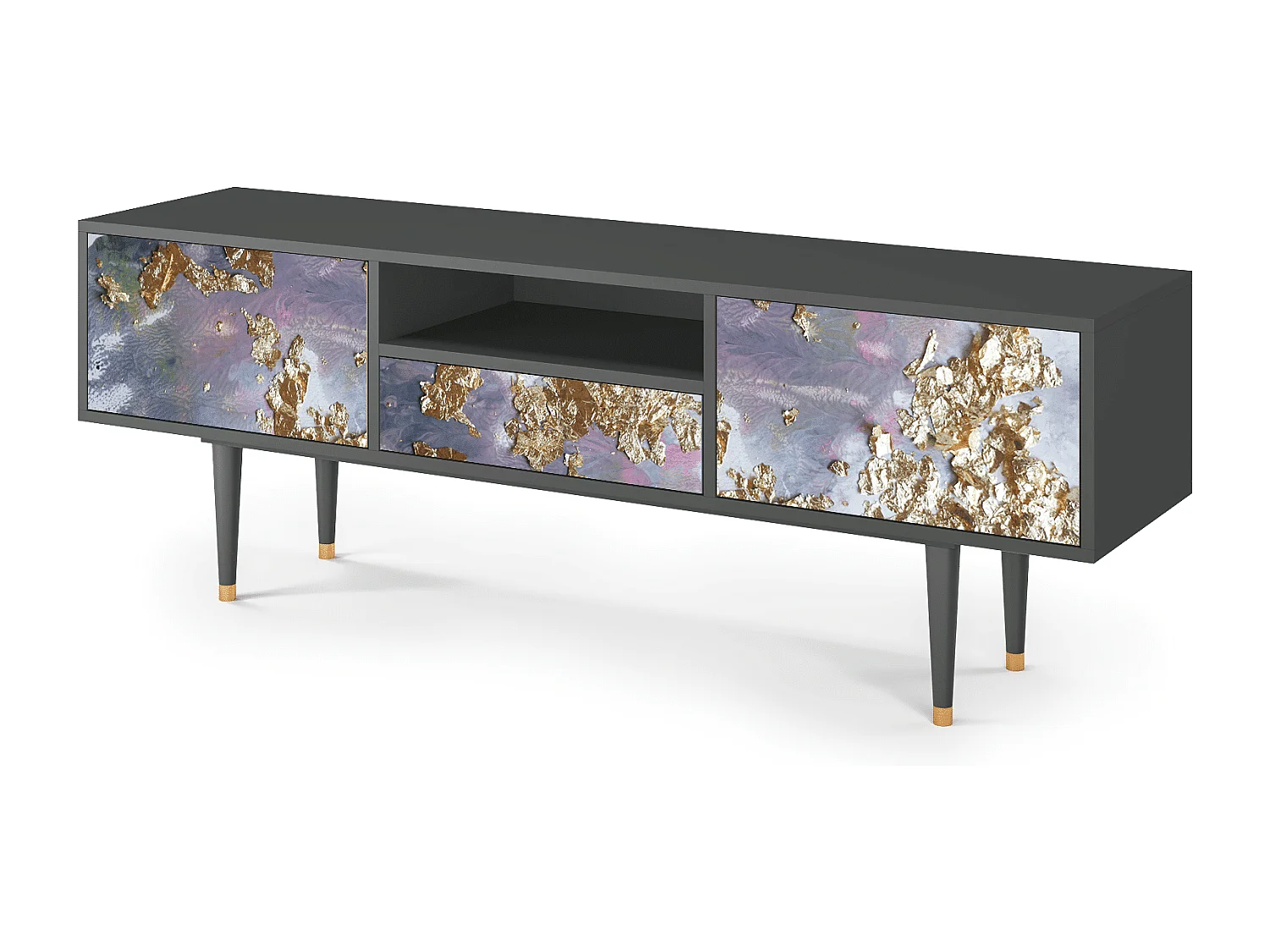 Meuble TV - 170х59х41 cm - T6 - Planet Earth, Anthracite