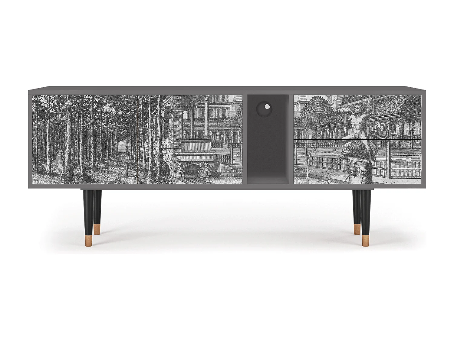 Mueble de TV - 170х69х48 cm - T1 - View of the Piazza, Gris