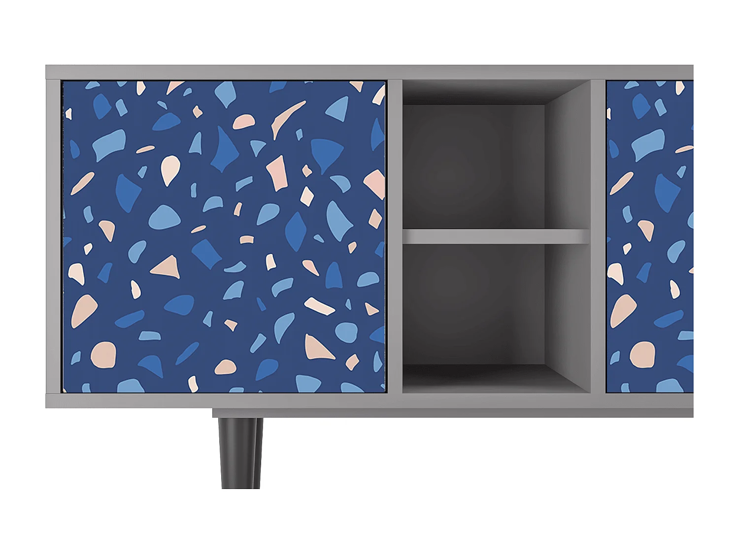 Szafka RTV - 150х69х41 cm - T5 - Soap Whirpool, Szary