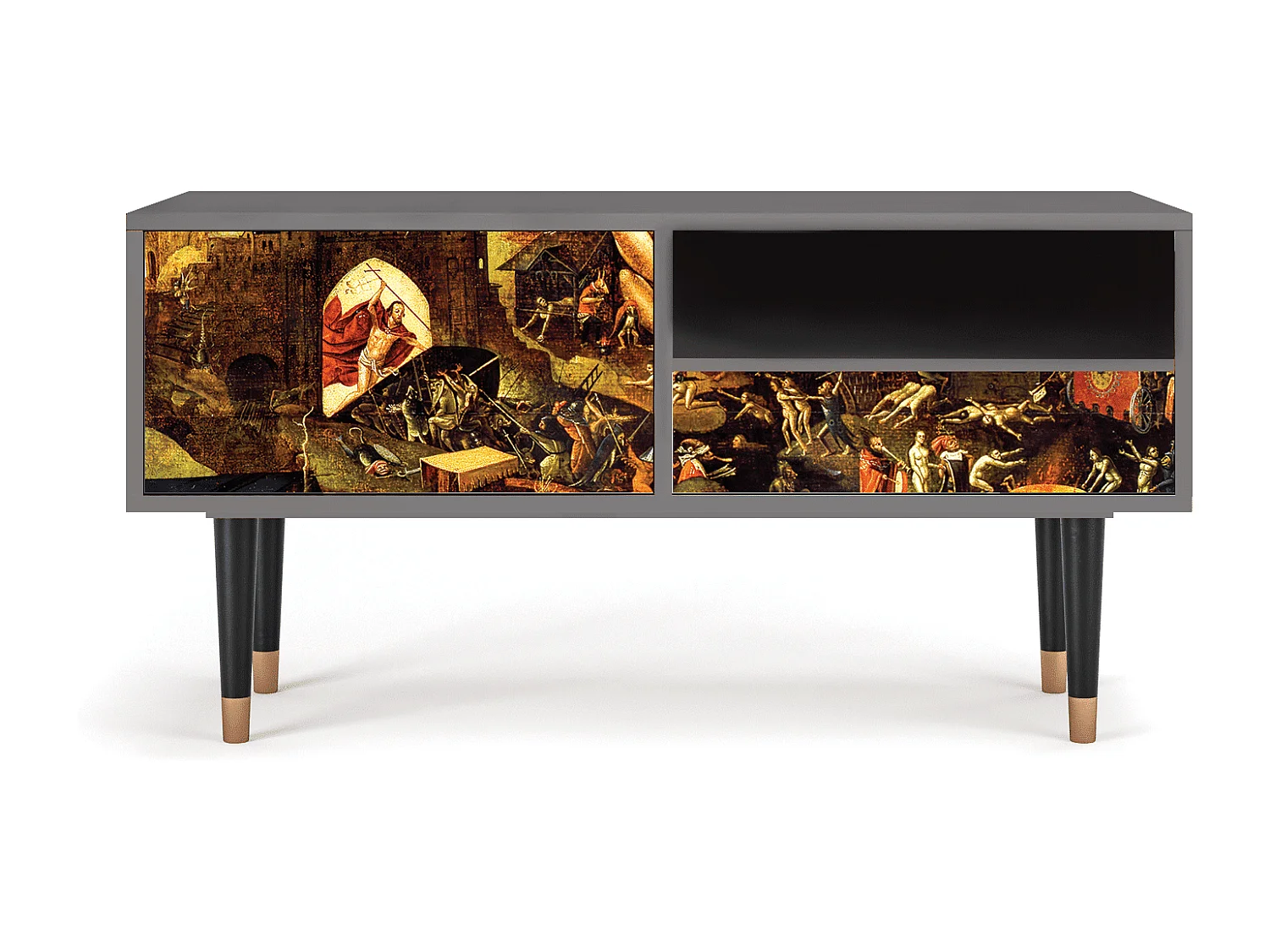 Mueble de TV - 115х59х48 cm - T3 - Christ in Limbo, Gris