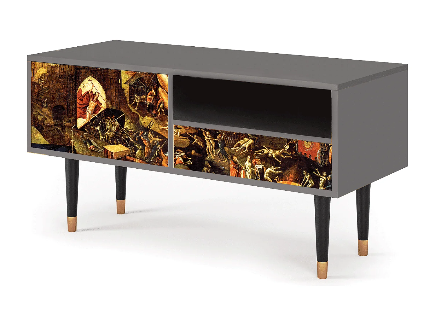 Mueble de TV - 115х59х48 cm - T3 - Christ in Limbo, Gris