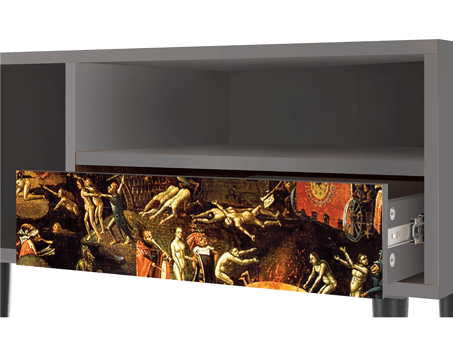 Mueble de TV - 115х59х48 cm - T3 - Christ in Limbo, Gris