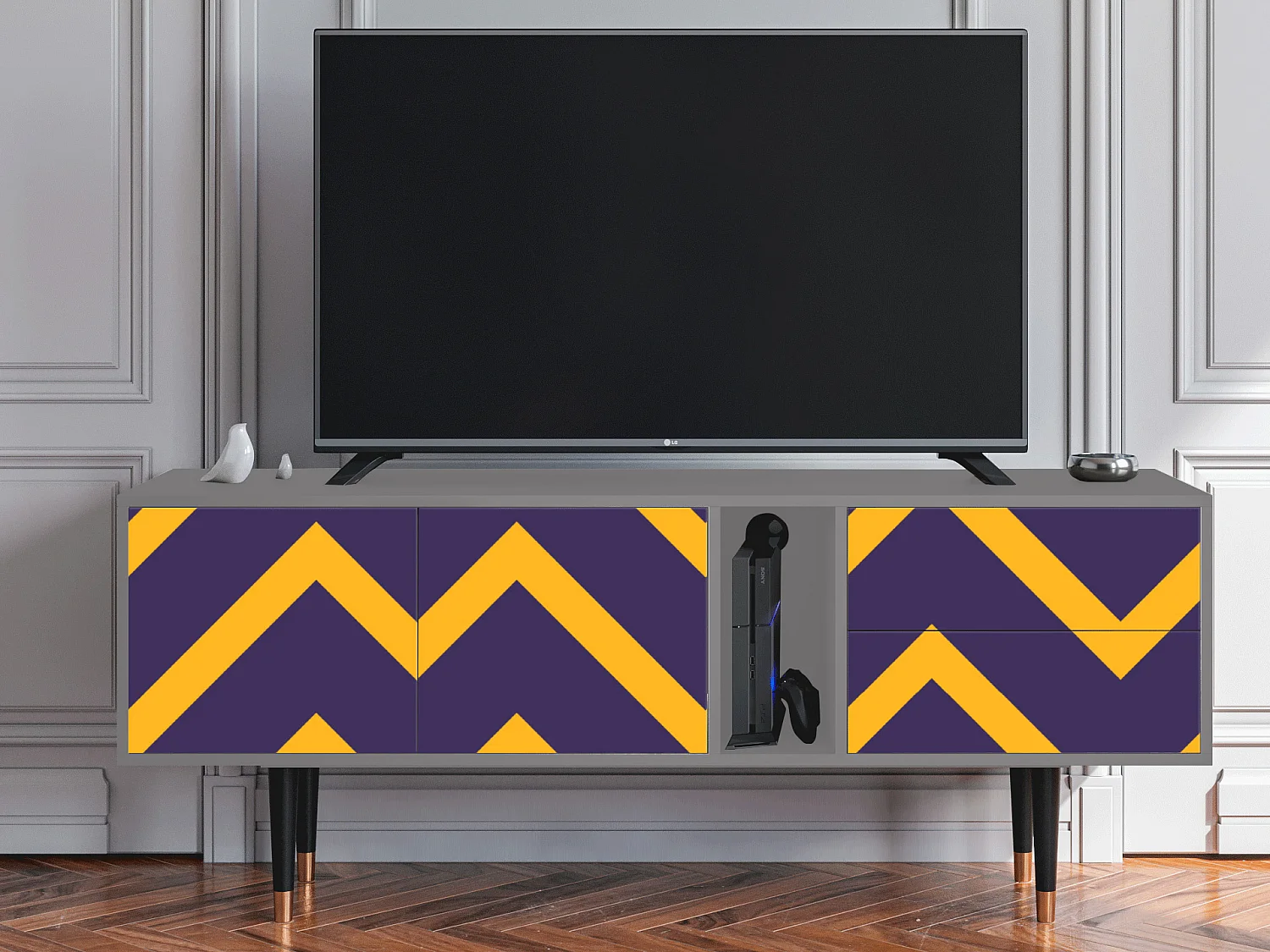 Meuble TV - 170х69х48 cm - T1 - The Brightest Way, Gris