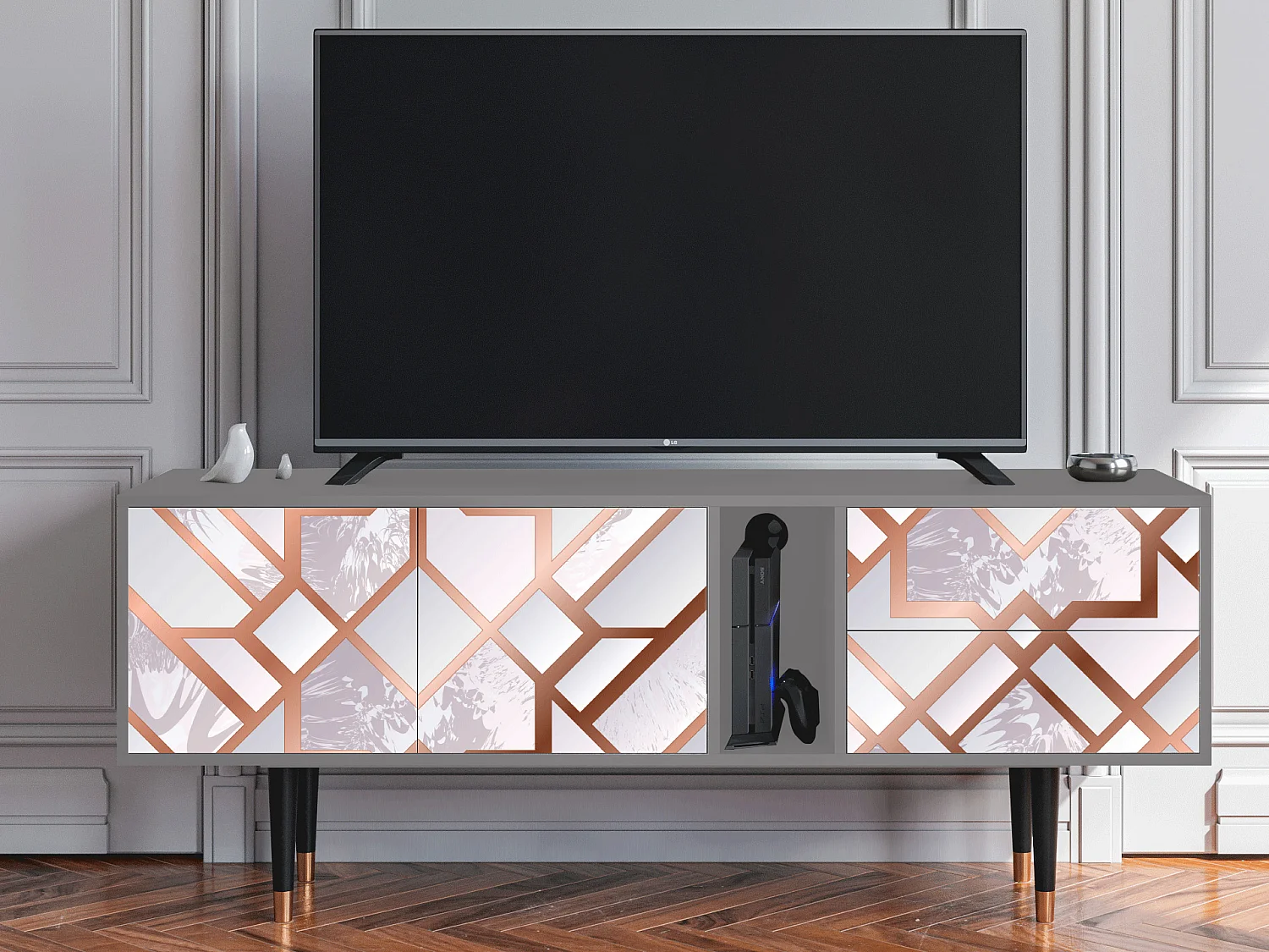 Meuble TV - 170х69х48 cm - T1 - Pastel Fairytale, Gris